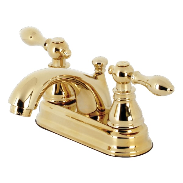 KB2602ACL American Classic 4" Centerset Bathroom Faucet, Polished Brass